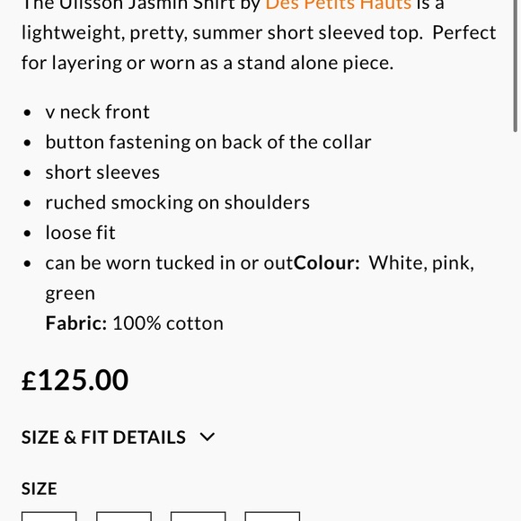 Des Petits Hauts cotton blouse t S - Picture 7 of 10